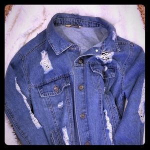 Distressed HIGHWAY Jean's Denim jacket